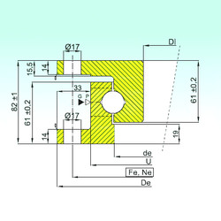 Bearing NK.22.0800.100-1N ISB