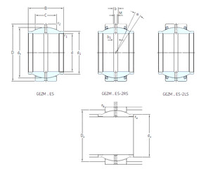 Bearing GEZM208ES-2RS SKF