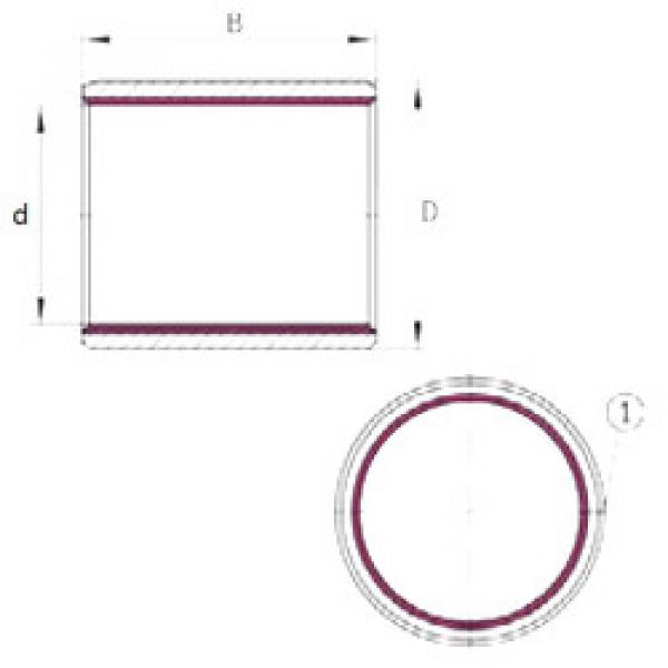 Bearing EGB0812-E40-B INA #3 image