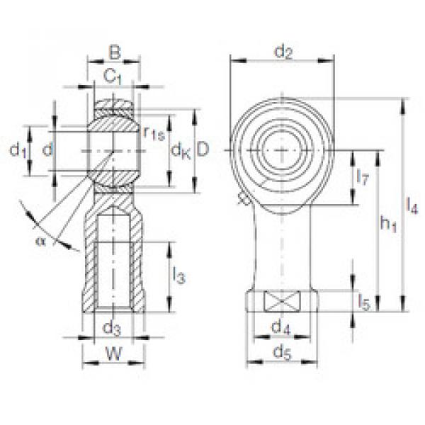 Bearing GIKFL 14 PB INA #1 image